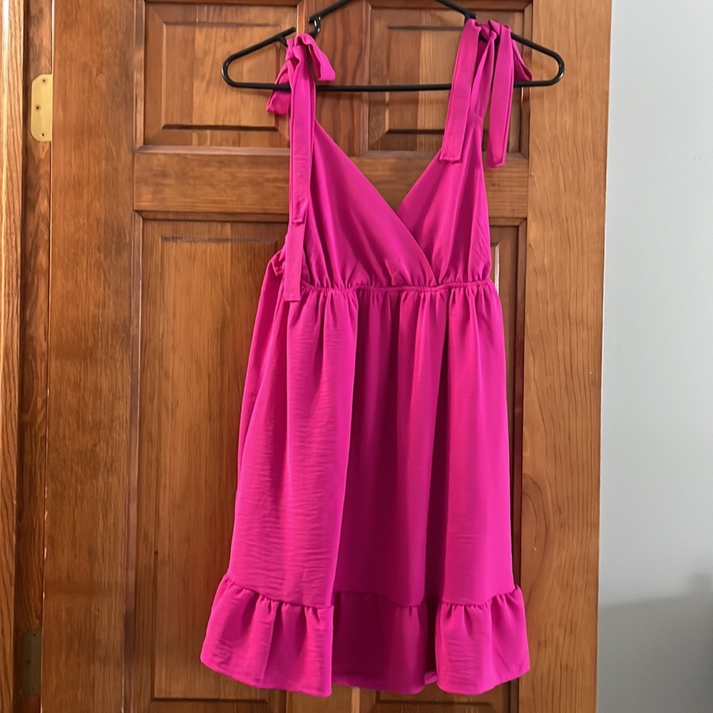 Blue Blush Boutique tie Mini Dress